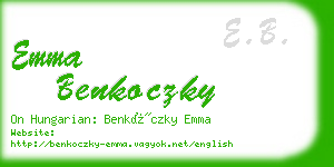 emma benkoczky business card